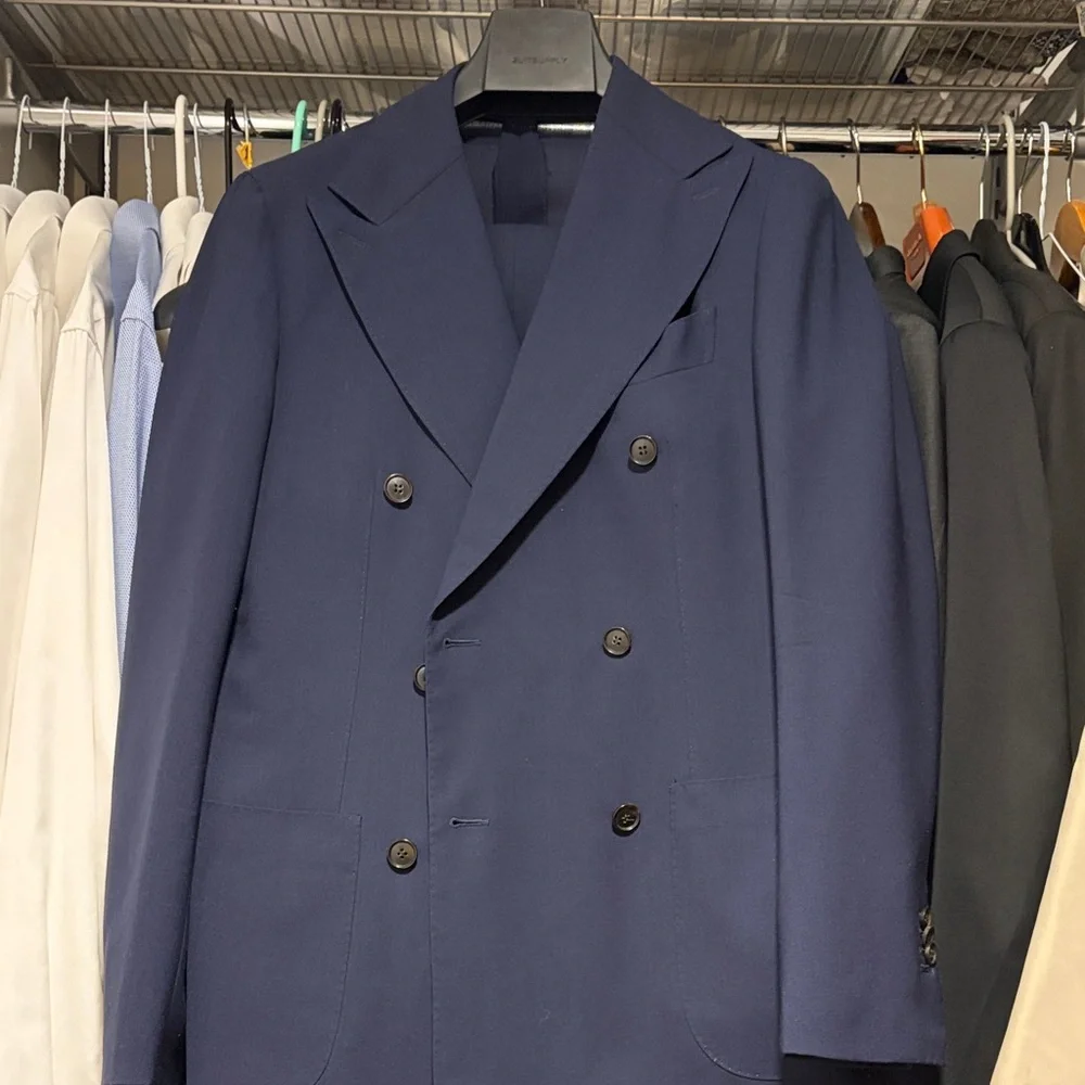 Suitsupply Navy Double-Breasted Suit - Picture 5 of 6